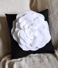 Load image into Gallery viewer, White Rose Aqua Pillow - Daisy Manor

