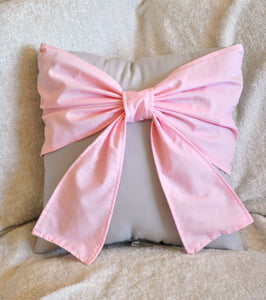 Pink Bow Pillow - Daisy Manor