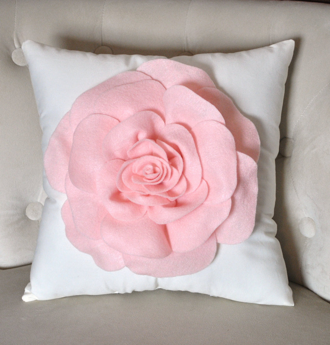 Light Pink Throw Pillow - Daisy Manor