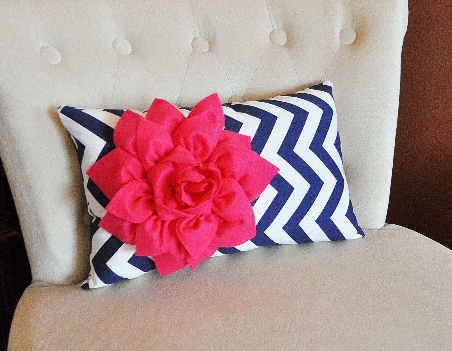 Hot pink lumbar pillow best sale