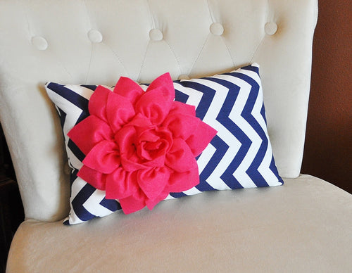 Hot Pink Lumbar Pillow - Daisy Manor