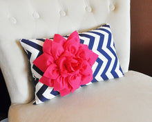 Load image into Gallery viewer, Chartreuse / Hot Pink Pillow - Daisy Manor
