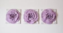 Load image into Gallery viewer, Three Lilac Rose on Neutral Gray Tarika Canvases - Daisy Manor
