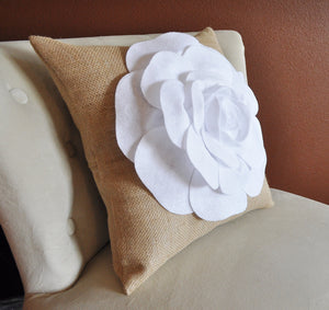 Burlap Decorative Pillow - Daisy Manor