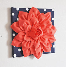 Load image into Gallery viewer, Navy Coral Pillow - Daisy Manor
