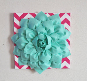 Mint and Hot Pink Wall Hanging - Daisy Manor
