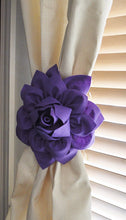 Load image into Gallery viewer, Set Of Two Lavender Flower Curtain Tie Backs Curtain Tiebacks Curtain Holdback -Baby Nursery Window Treatments - Daisy Manor
