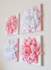 Light Pink Flower Nursery Canvas Art - Daisy Manor