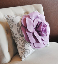 Load image into Gallery viewer, Lilac on Damask Pillow - Daisy Manor
