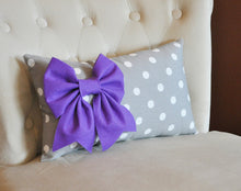 Load image into Gallery viewer, White Bow on Navy Lumbar - Daisy Manor
