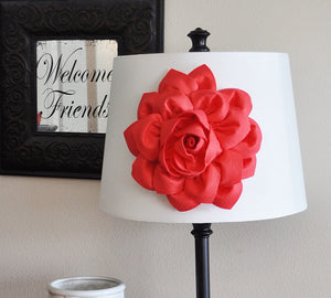 Lamp Shade Coral Dahlia Flower Magnetic Accessory -Decorative Lighting- - Daisy Manor