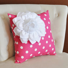 Load image into Gallery viewer, Pillows, Decorative Throw Pillows,Throw Pillow, Pink Pillows, Decorative Pillows, Cushions, Nursery Decor, Polka Dot, Showe - Daisy Manor
