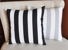 Load image into Gallery viewer, Two Stuffed Stripe Pillows -Choose Your Own Colors- Premier Prints-14 x 14 - Daisy Manor
