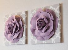 Load image into Gallery viewer, Lilac Roses on Gray Tarika Canvases - Daisy Manor
