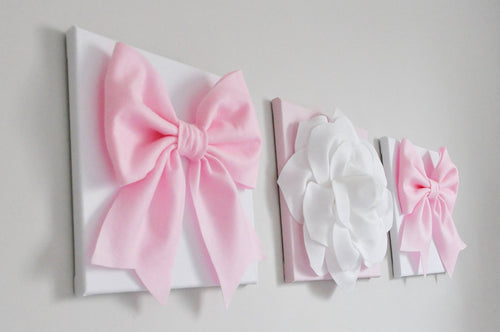 Jasmine Flower and Bow Wall Art Set - Daisy Manor
