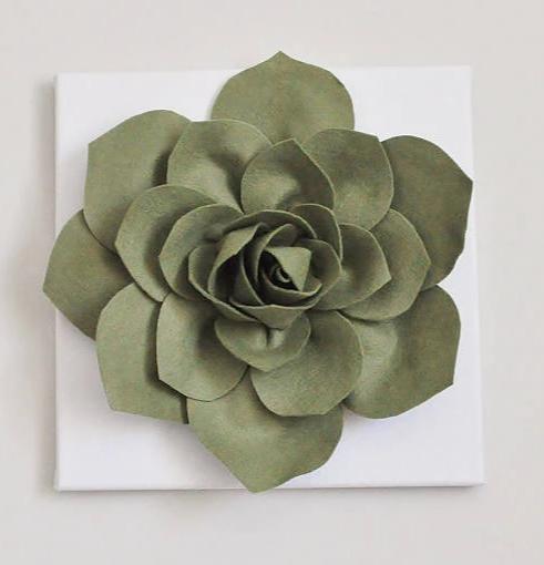 Succulent Wall Art Brown